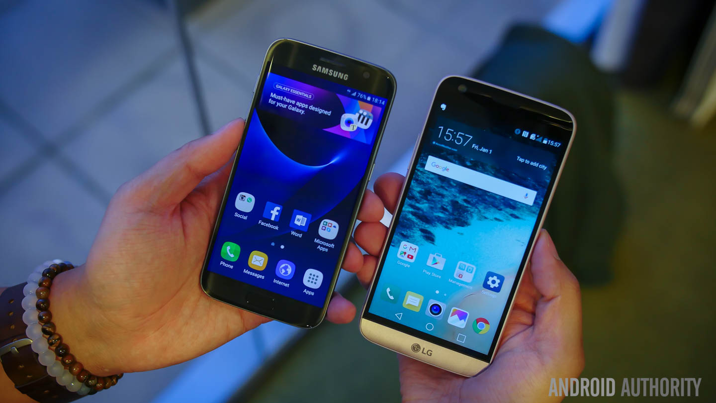 Galaxy S7 vs LG G5快速外观AA-3